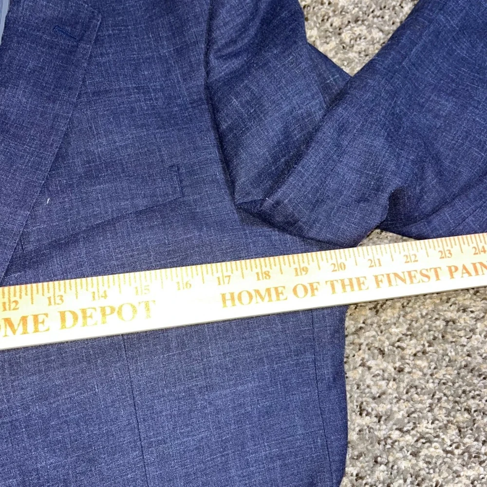Banana Republic Vitale Barberis Canonico Blue Wool Silk Linen Blazer 44R